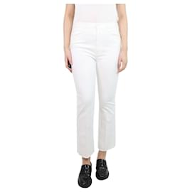 Mother-Jeans brancos desfiados - tamanho UK 12-Branco