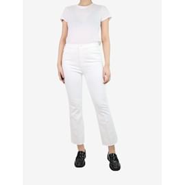 Mother-Weiße, ausgefranste Jeans – Größe UK 12-Weiß