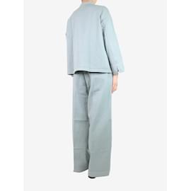 Autre Marque-Blaublaues Set aus Hose und Hemd mit weitem Bein – Größe UK 8-Blau