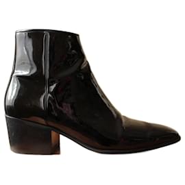 The Kooples-Black patent leather ankle boots The Kooples-Black