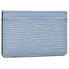 Louis Vuitton-Porta carte Epi blu Louis Vuitton-Blu,Blu chiaro