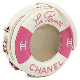 Chanel-Bolsa Chanel Branca La Pausa Transversal-Branco