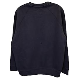 Acne-Acne Studios Sweatshirt mit Rundhalsausschnitt aus schwarzer Baumwolle-Schwarz