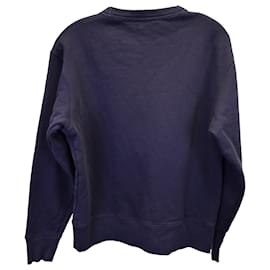 Acne-Acne Studios Face-Patch-Pullover aus marineblauer Baumwolle-Blau,Marineblau