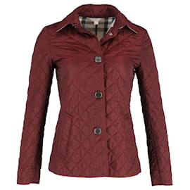 Burberry-Burberry Quilted Jacket in Red Polyester-Red
