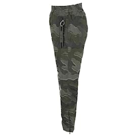 Dior-Dior Camouflage Elastic-Waist Trousers in Green Polyester-Green