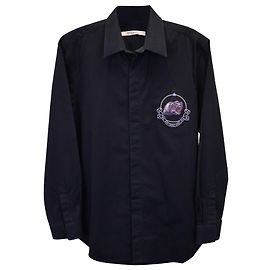 Camicia Givenchy con ricamo Scimmia in cotone blu navy Blu Blu navy