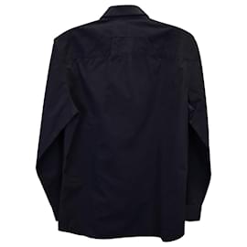 Givenchy-Givenchy Monkey Embroidery Shirt in Navy Blue Cotton-Blue,Navy blue