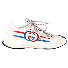 Gucci-Gucci Run Sneakers in White Leather-White