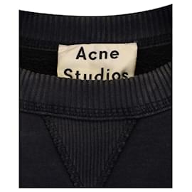 Acne-Felpa con logo di Acne Studios in cotone grigio-Grigio