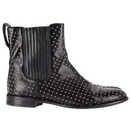 Bottines cloutées Burberry en cuir noir Noir