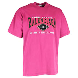 Balenciaga-Balenciaga BB Authentic Oversized T-shirt in Pink Cotton-Pink