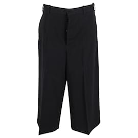 Loewe-Pantalón ancho Loewe de lana negra-Negro