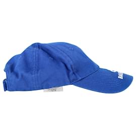 Balenciaga-Cappello da baseball con logo Balenciaga in cotone blu-Blu