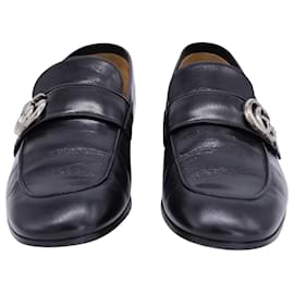 Gucci-Gucci GG Marmont Loafers in Black Leather-Black