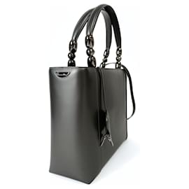 Dior-Christian Dior Maris Pearl Grande shoulder bag in metal gray leather-Grey