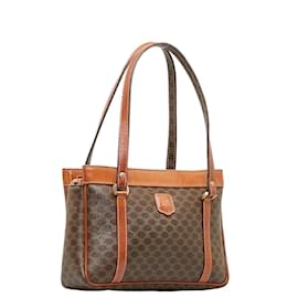 Céline-Macadam Canvas Handbag-Brown