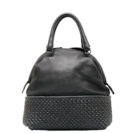 Bottega Veneta-Leather Handbag 199754-Black