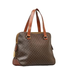 Céline-Macadam Canvas Handbag-Brown