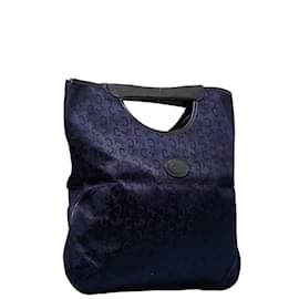Céline-C Macadam Canvas Bifold Handbag-Blue