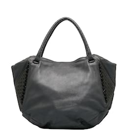 Bottega Veneta-Leather Tote Bag 232520-Grey