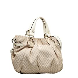Céline-Macadam Canvas Pillow Handbag-Brown