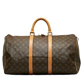 Louis Vuitton-Louis Vuitton-Monogramm Keepall 50 Canvas Reisetasche M41426 in guter Kondition-Braun