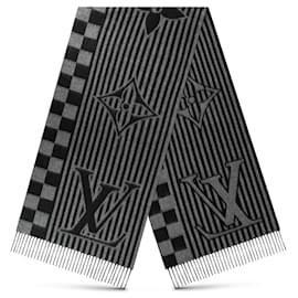 Louis Vuitton-LV Graphical scarf new-Dark grey