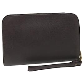 Louis Vuitton-LOUIS VUITTON Taiga Baikal Clutch Bag Acajou M30186 LV Auth bs9969-Other