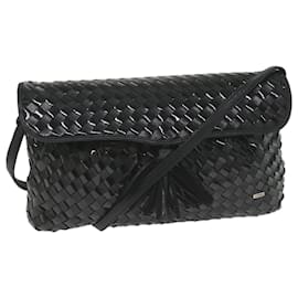 Bally-BALLY Shoulder Bag Leather Black Auth bs9690-Black