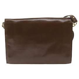 Saint Laurent-SAINT LAURENT Shoulder Bag Leather Brown Auth bs9993-Brown