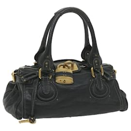 Chloé-Chloe Paddington Hand Bag Leather Black 04 08 51 5191 Auth yk9234-Black