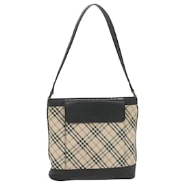 Burberry-BURBERRY Nova Check Sac à bandoulière Nylon Toile Beige Auth yk9422-Beige