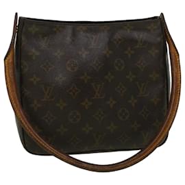 Louis Vuitton-LOUIS VUITTON Monogram Looping MM Shoulder Bag M51146 LV Auth 59149-Monogram