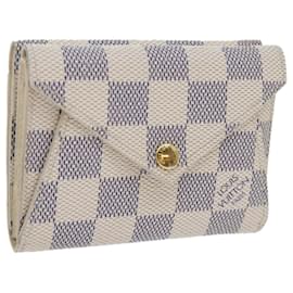 Louis Vuitton-LOUIS VUITTON Damier Azur Portefeuille Origami Compact Wallet N63100 Auth ki3734-Andere