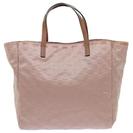 Gucci-GUCCI GG Canvas Tote Bag Pink 282439 Auth yk9355-Pink