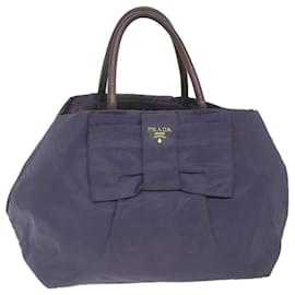 Prada-PRADA Bolso de Mano Nylon Púrpura Auth bs9971-Púrpura