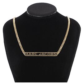 Collier avec nom et logo Marc Jacobs en métal de base doré Doré