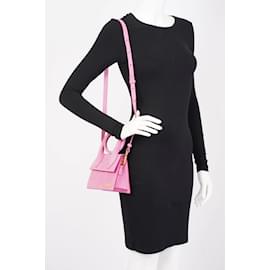 Jacquemus-Jacquemus Le Chiquito Noeud Pink Suede-Pink