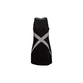 Chanel-Black & Gray Chanel Sleeveless Dress Size EU 40-Black