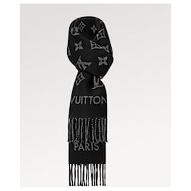 Louis Vuitton-LV All About MNG Scarf black-Black