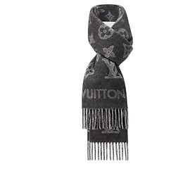 Louis Vuitton MNG Shadow Scarf Grey Wool Grey