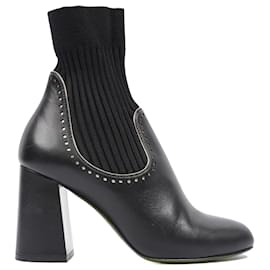 Christian Louboutin-Christian Louboutin Sockies 85 Black Leather EU 36.5 Uk 3.5-Black