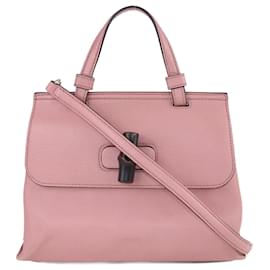 Gucci-Pink Bamboo Daily Shoulder Bag-Pink
