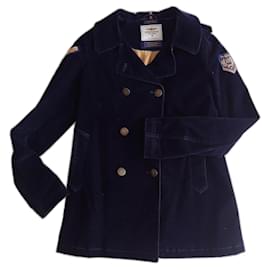 Autre Marque-Blue velvet jacket Aeraunotica Militare-Navy blue