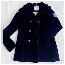Autre Marque-Blue velvet jacket Aeraunotica Militare-Navy blue