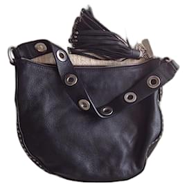 Michael Kors-Leather bag with metal details-Black