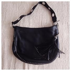 Michael Kors-Leather bag with metal details-Black