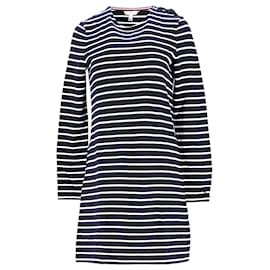 Tommy Hilfiger-Tommy Hilfiger Womens Regular Fit Laced Shoulder Dress in Navy Blue Cotton-Navy blue