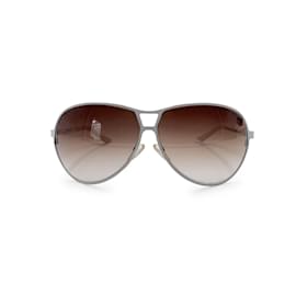 Christian Dior-Joaninha Aviador Branca Vintage Tiny Osir 5 Óculos de sol-Branco